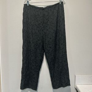 Vtg Allison Taylor Womens Pants L Cotton Silk Embroidered Goth Grunge Boho Fairy